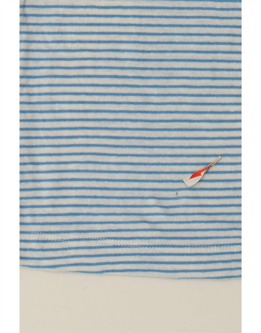 Marks & Spencer Womens T-Shirt Top UK 12 Medium Blue Striped Linen
