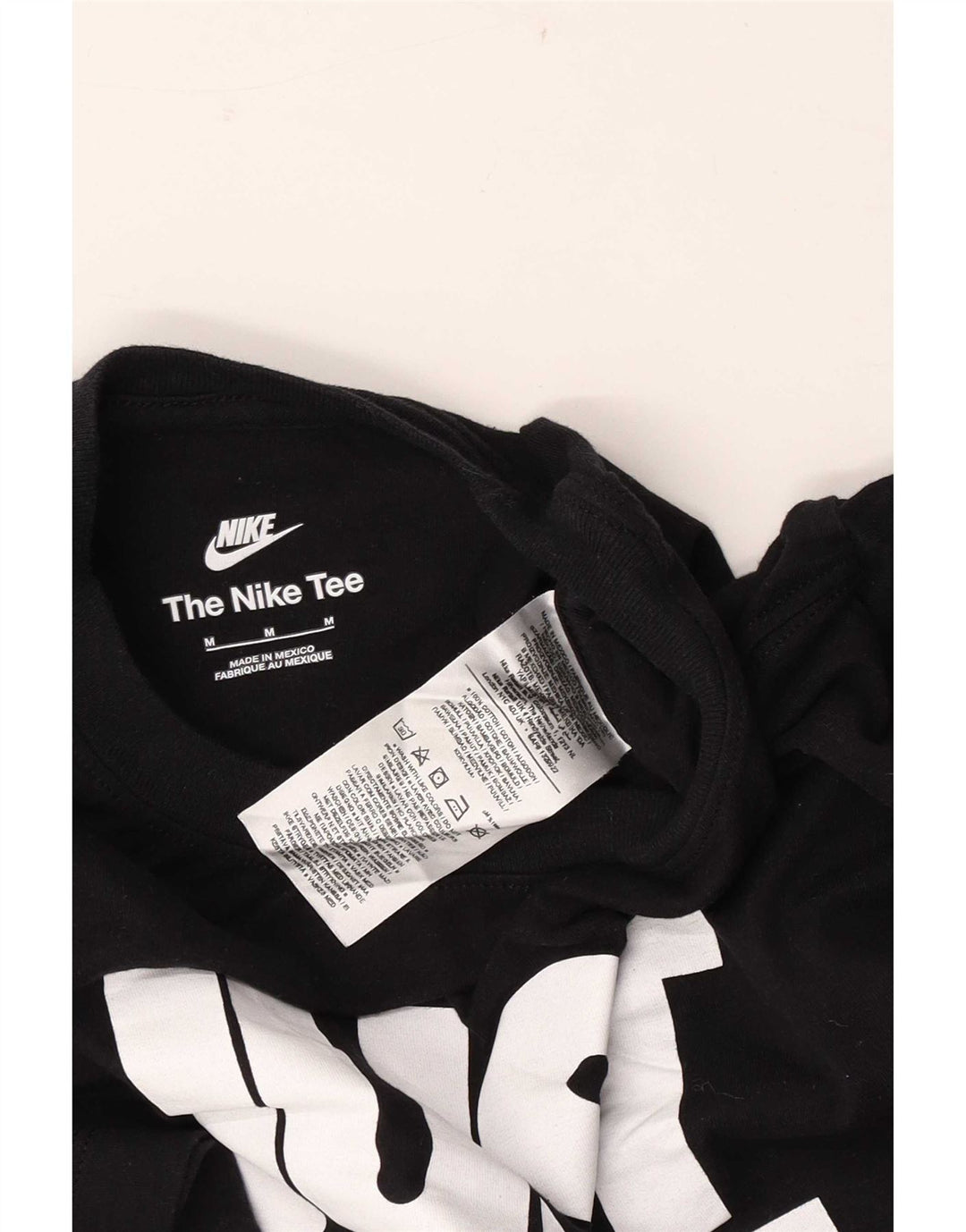 Nike Mens Graphic T-Shirt Top Medium Black Cotton