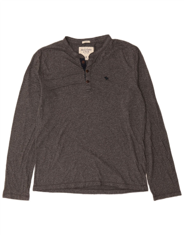 Abercrombie & Fitch Mens Muscle Top Long Sleeve Medium Grey Flecked