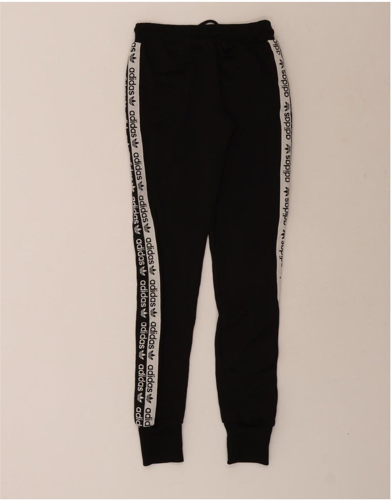 ADIDAS Womens Graphic Tracksuit Trousers Joggers UK 4 XS Black Polyester Vintage Adidas and Second-Hand Adidas from Messina Hembry 