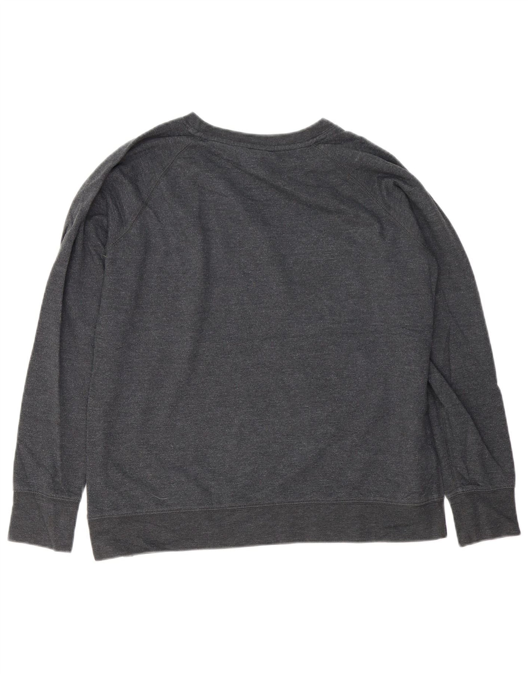 Eddie Bauer Womens Loose Fit Sweatshirt Jumper UK 14 Medium Grey Cotton