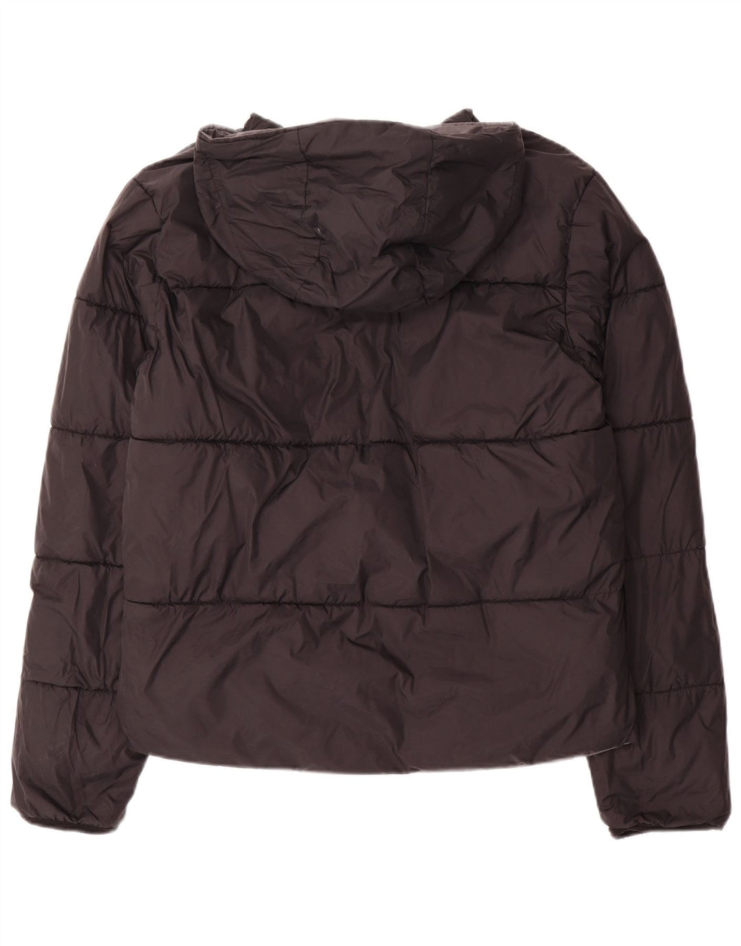 Kappa Womens Hooded Reversible Padded Jacket UK 14 Medium Grey Nylon