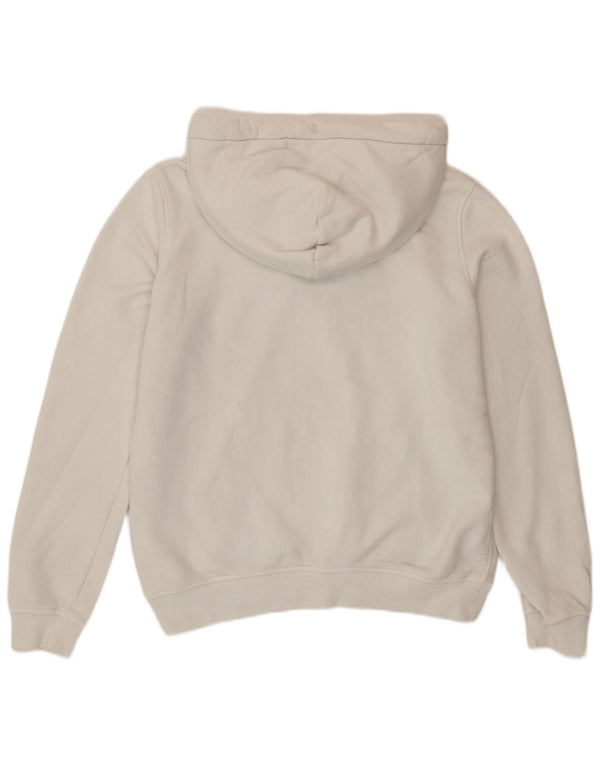 Jack Wills Womens Graphic Hoodie Jumper UK 12 Medium White Cotton