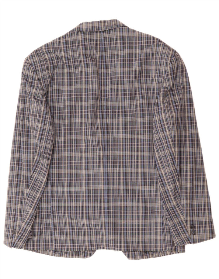 GREEN FOX Mens 2 Button Blazer Jacket EU 48 Medium Grey Check