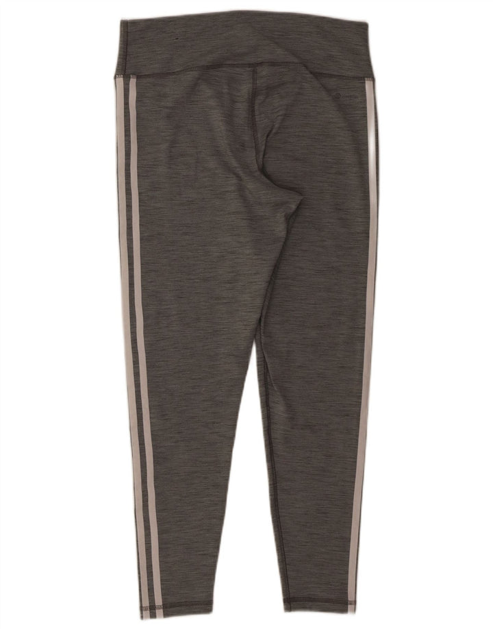 Adidas Womens Leggings UK 16/18 Large Grey Polyester