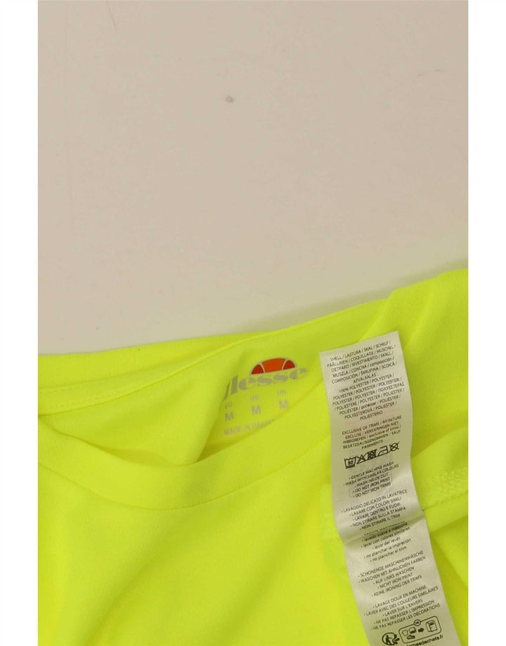Ellesse Mens T-Shirt Top Medium Yellow Polyester