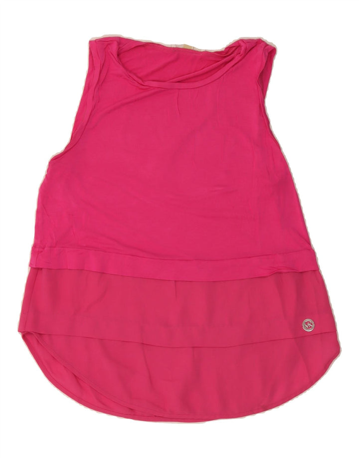 MICHAEL KORS Womens Sleeveless Blouse Top UK 12 Medium Pink Viscose Vintage Michael Kors and Second-Hand Michael Kors from Messina Hembry 