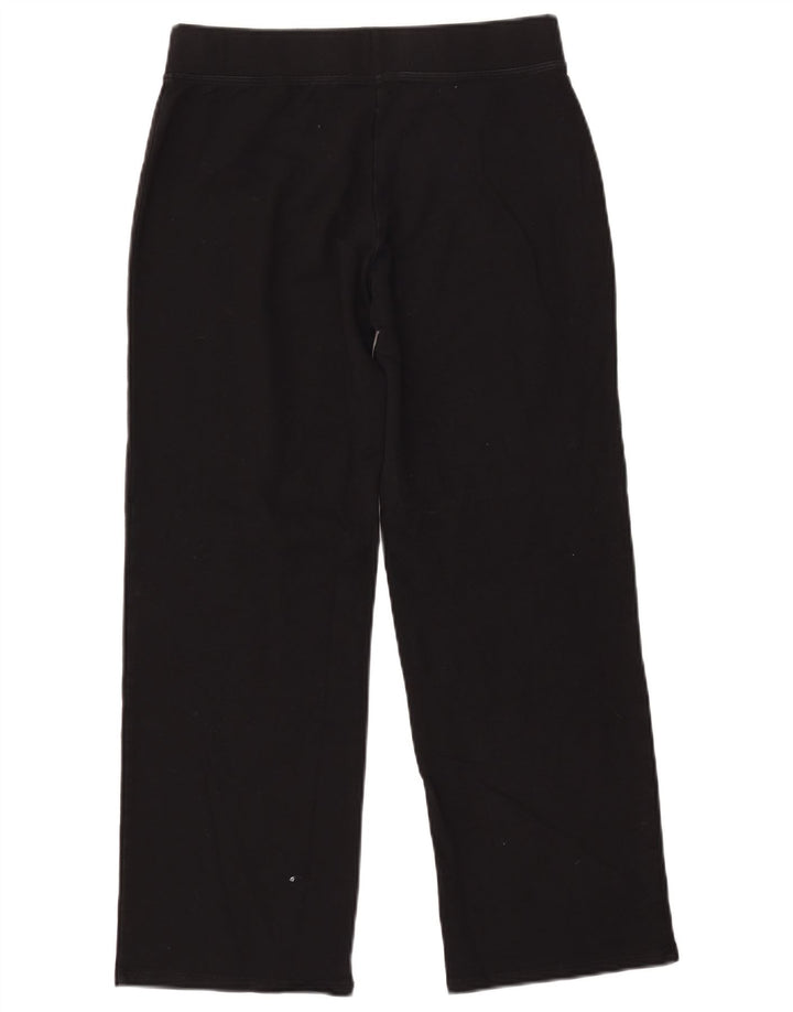 Marks & Spencer Womens Tracksuit Trousers UK 12 Medium Black Cotton