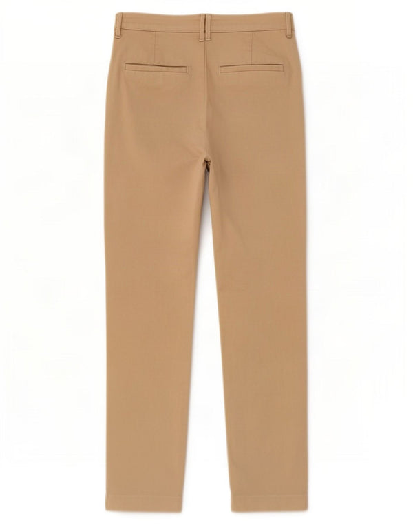 Marks & Spencer Womens Slim Chino Trousers UK 12 Medium W30 L27 Beige