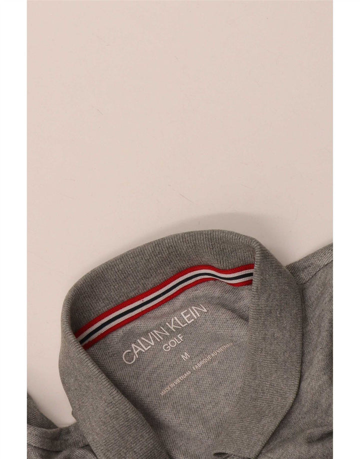 Calvin Klein Mens Golf Polo Shirt Medium Grey Flecked