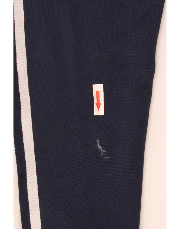 Adidas Mens Graphic Zip Hoodie Sweater Small Navy Blue Polyester