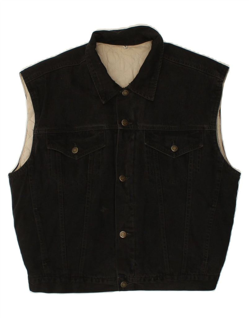 JEP'S Mens Denim Gilet UK 38 Medium Black Cotton Vintage Jep's and Second-Hand Jep's from Messina Hembry 