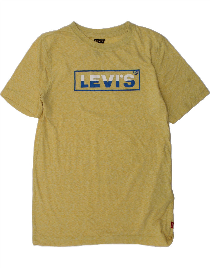 LEVI'S Boys Graphic T-Shirt Top 12-13 Years Yellow Flecked Cotton | Vintage Levi's | Thrift | Second-Hand Levi's | Used Clothing | Messina Hembry 