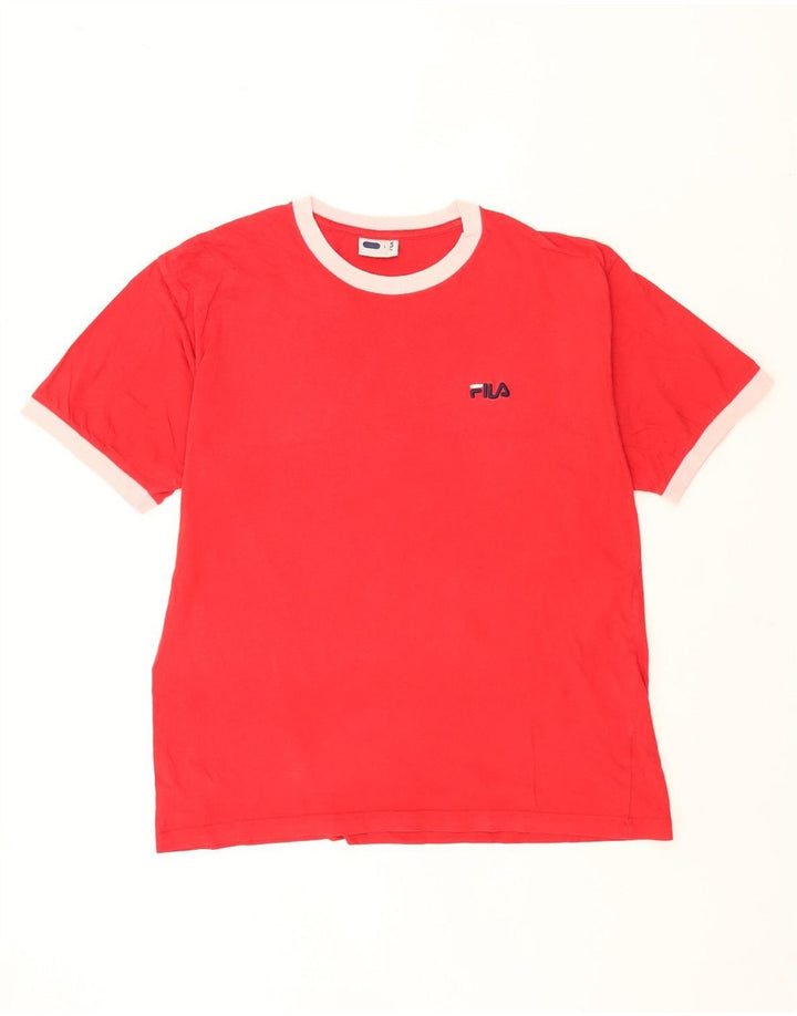 Fila Mens T-Shirt Top Large Red