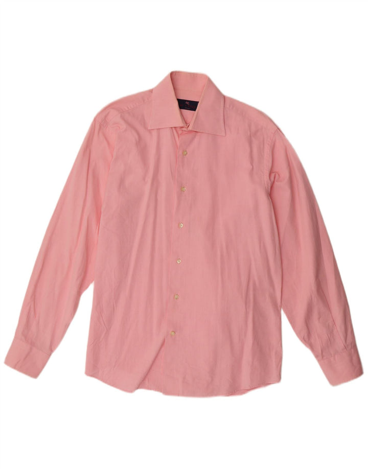 Etro Mens Milano Shirt Size 40 Medium Pink Cotton