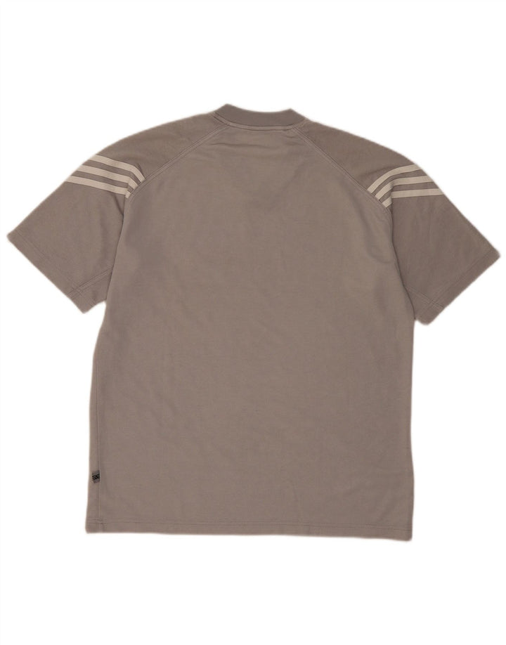 ADIDAS Mens T-Shirt Top Medium Grey Polyester