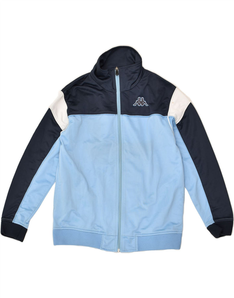 KAPPA Boys Tracksuit Top Jacket 9-10 Years Large  Blue Polyester | Vintage Kappa | Thrift | Second-Hand Kappa | Used Clothing | Messina Hembry 