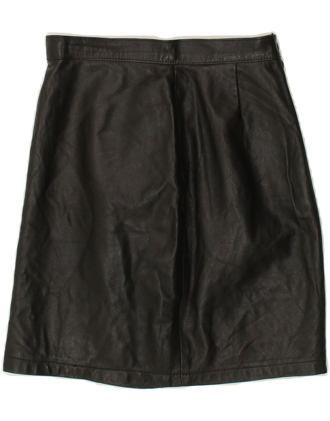 VINTAGE Womens Leather Skirt IT 40 Small W24  Black Vintage Vintage and Second-Hand Vintage from Messina Hembry 