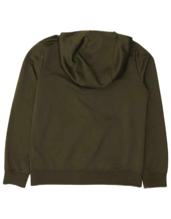 Nike Boys Zip Hoodie Sweater 10-11 Years Medium  Khaki Polyester