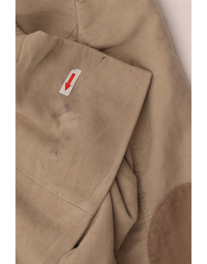 Boden Womens 2 Button Blazer Jacket UK 16 Large Beige Cotton