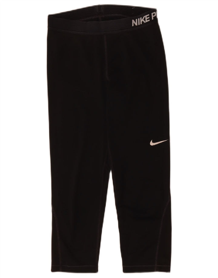 Nike Womens Graphic Capri Leggings UK 12 Medium Black