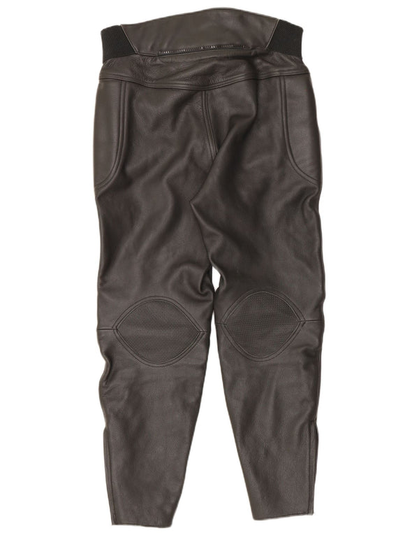 Scott Womens Leather Moto Racer Trousers UK 16 Large W34 L27 Black Biker