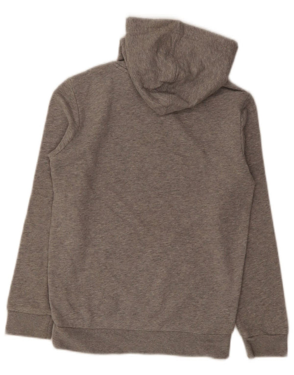 Adidas Boys Graphic Hoodie Jumper 9-10 Years Grey Cotton