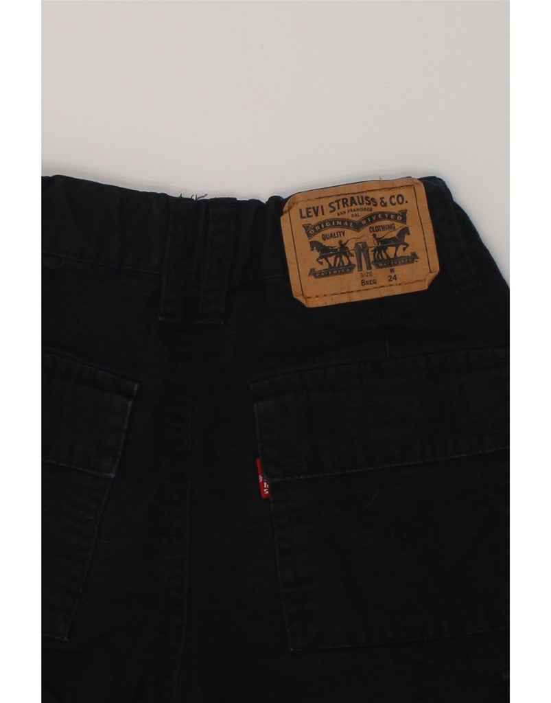 LEVI'S Boys Cargo Shorts 7-8 Years W24  Black Cotton | Vintage Levi's | Thrift | Second-Hand Levi's | Used Clothing | Messina Hembry 