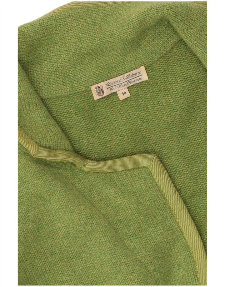 Vintage Womens Cardigan Sweater UK 12 Medium Green Cashmere