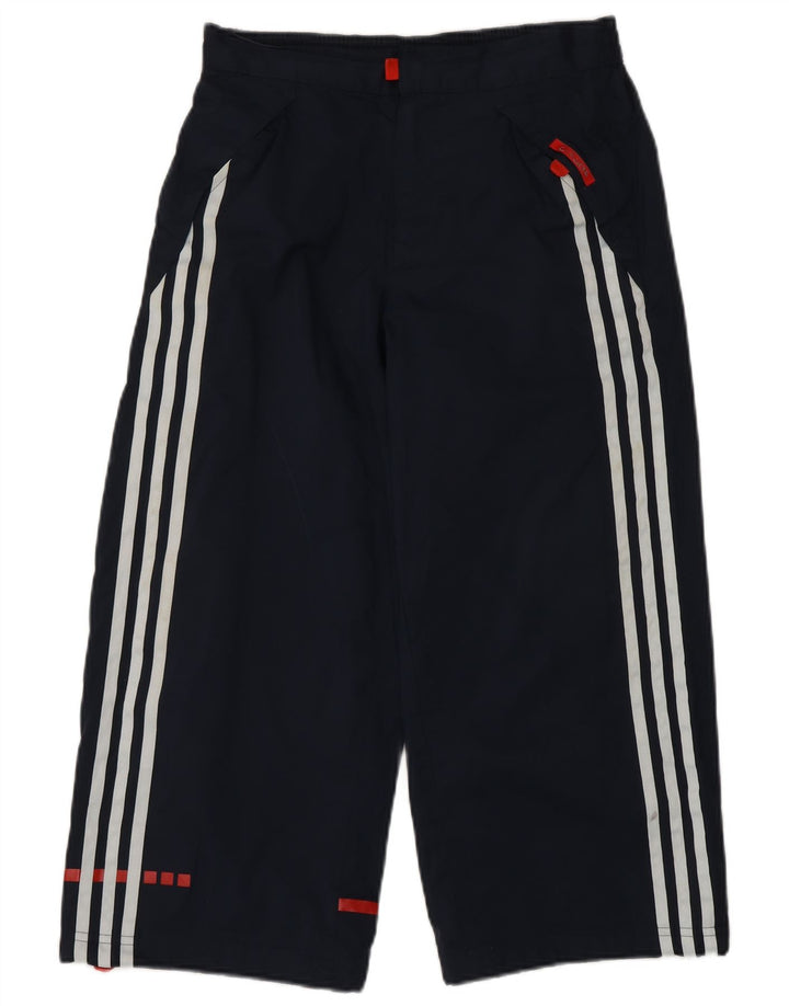 Adidas Boys Capri Tracksuit Trousers 13-14 Years Navy Blue Polyester