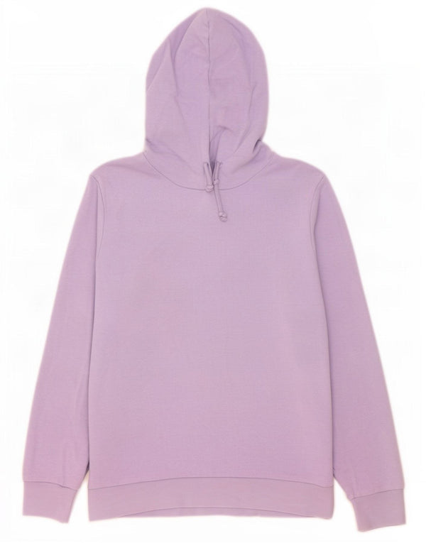 Marks & Spencer Womens Hoodie Jumper UK 12 Medium Purple Cotton