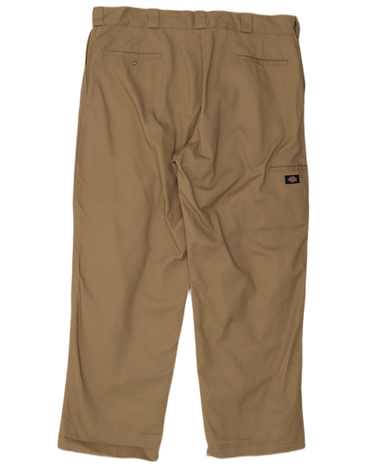 Dickies Mens Loose Fit Cargo Trousers W42 L32 Beige Polyester