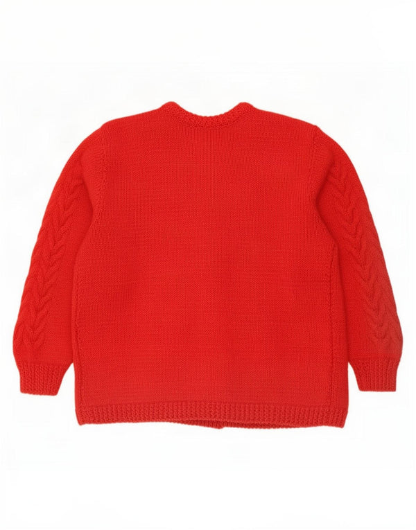 Vintage Womens Cardigan Sweater UK 16 Large Red