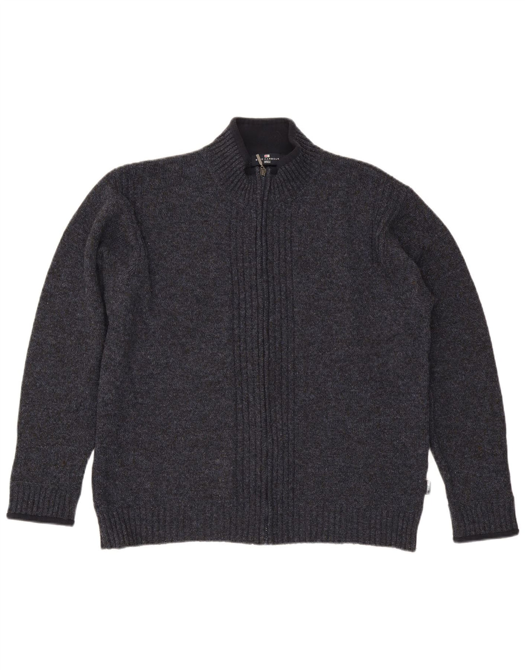 Marks & Spencer Mens Blue Harbour Cardigan Sweater Large Navy Blue Flecked