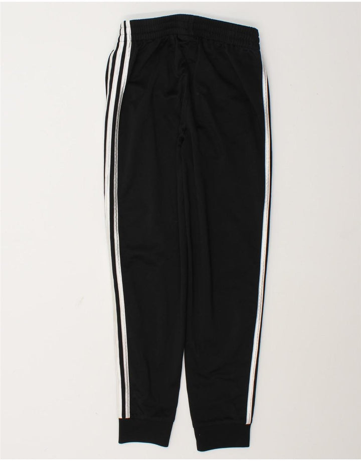 Adidas Boys Tracksuit Trousers Joggers 10-11 Years Medium Black Polyester