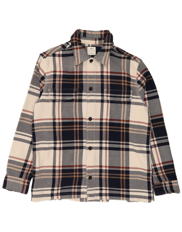 Marks & Spencer Mens Overshirt Flannel Shirt Large Multicoloured Plaid