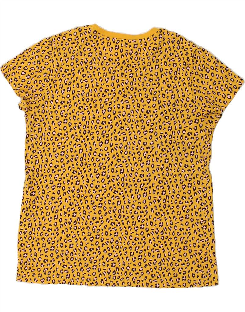 LEVI'S Womens Graphic T-Shirt Top UK 16 Large Yellow Animal Print | Vintage Levi's | Thrift | Second-Hand Levi's | Used Clothing | Messina Hembry 