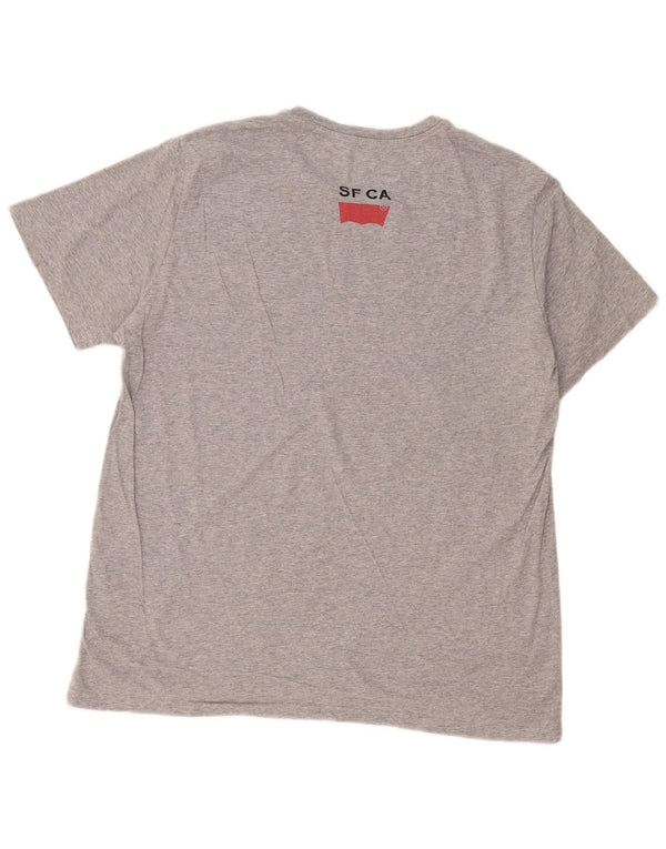 Levi's Mens Graphic T-Shirt Top XL Grey Flecked