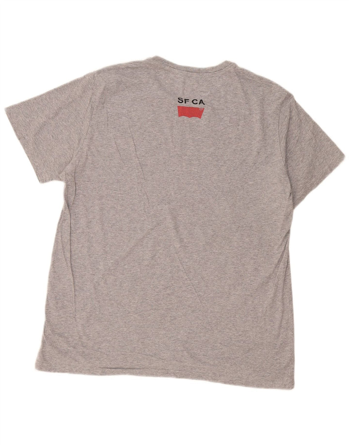 Levi's Mens Graphic T-Shirt Top XL Grey Flecked