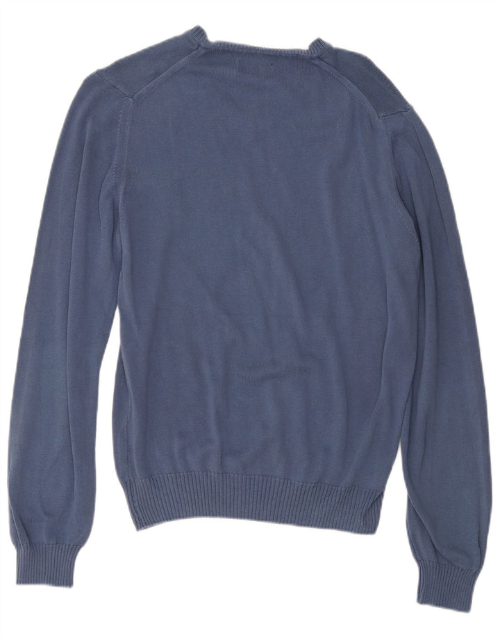 BROOKSFIELD Mens Loose Fit V-Neck Jumper Sweater IT 48 Medium Blue Cotton