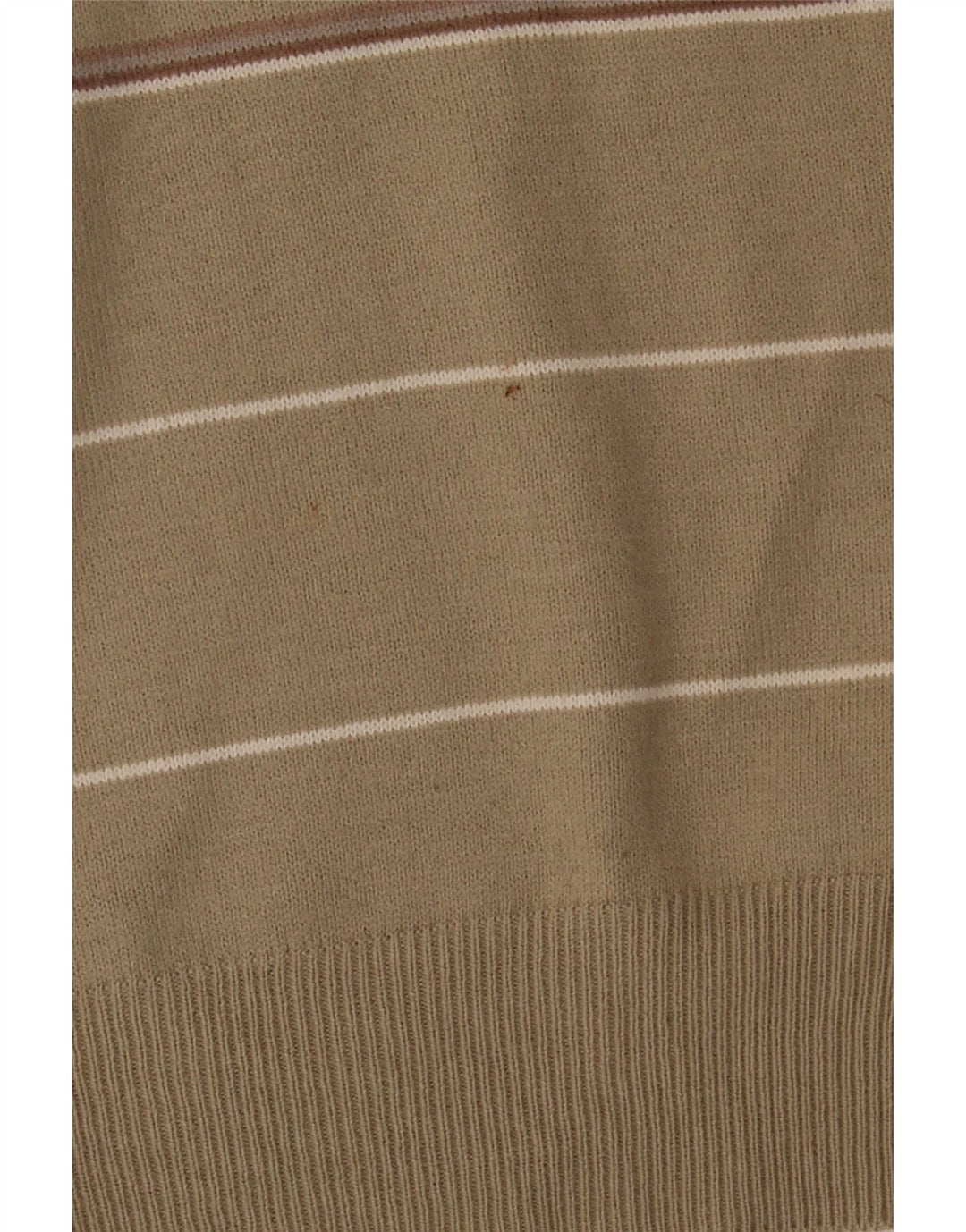 Marks & Spencer Mens Blue Harbour V-Neck Jumper Sweater Medium Khaki