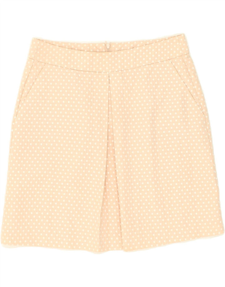 BENETTON Womens Mini Skirt UK 8 Small W28  Beige Polka Dot Polyester Vintage Benetton and Second-Hand Benetton from Messina Hembry 
