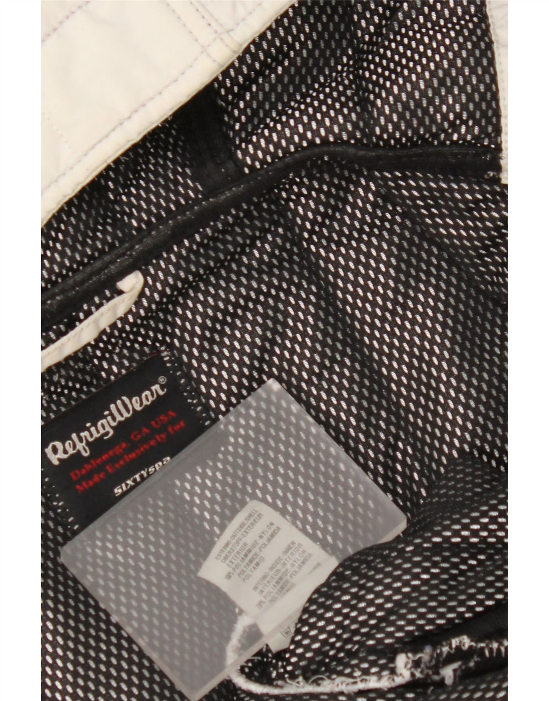 REFRIGIWEAR Womens Hooded Bomber Jacket UK 14 Medium White Polyamide