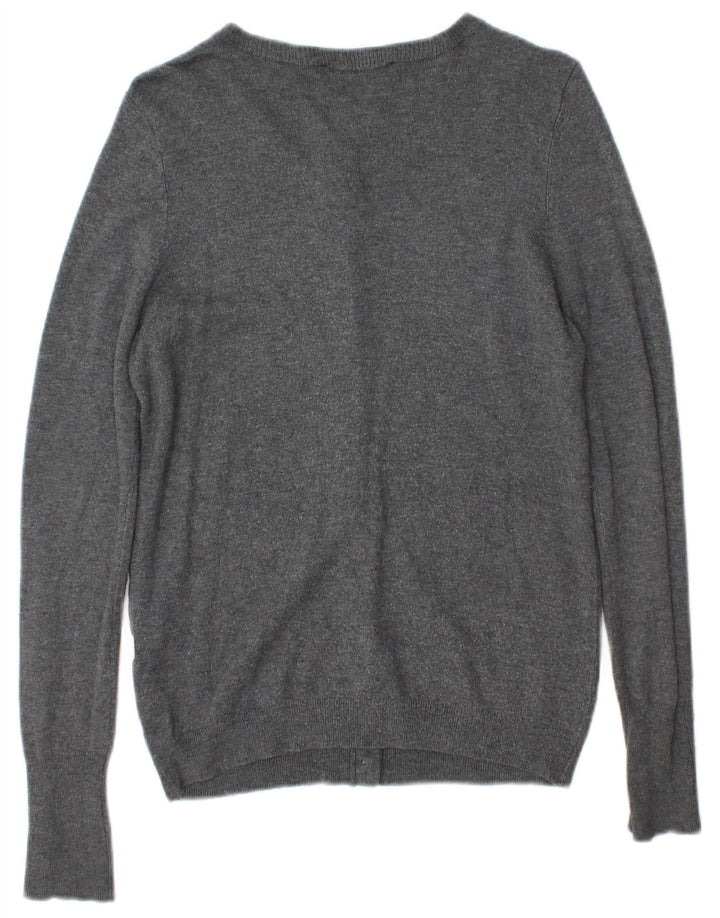 Zara Womens Cardigan Sweater UK 14 Medium Grey