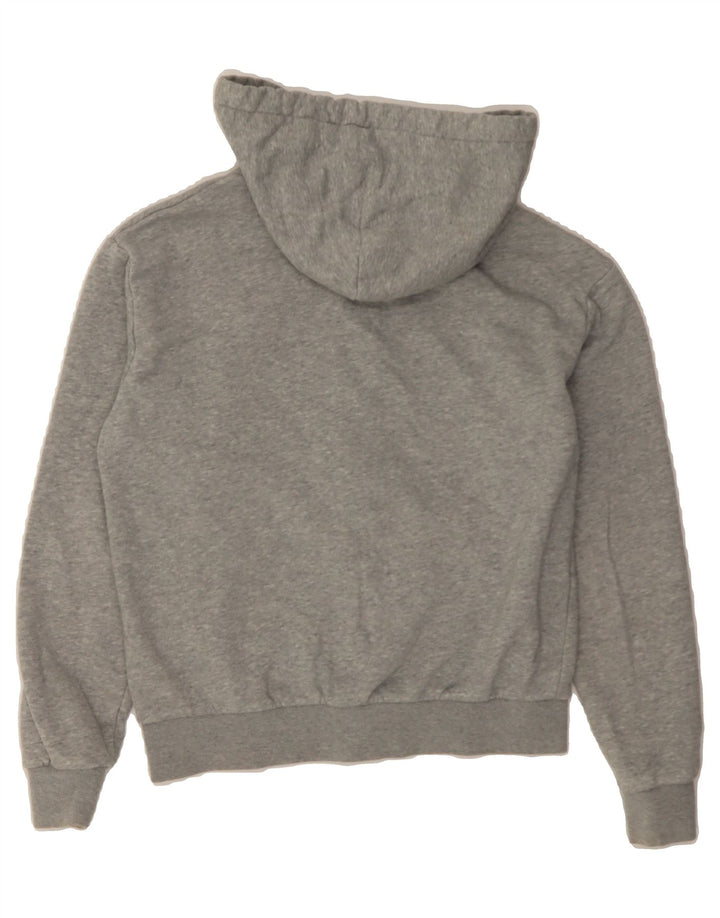 CONVERSE Womens Oversized Zip Hoodie Sweater UK 6 XS Grey Cotton Vintage Converse and Second-Hand Converse from Messina Hembry 