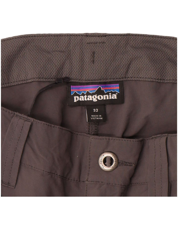 Patagonia Womens Slim Hiking Cargo Trousers W32 L31 Grey Polyamide