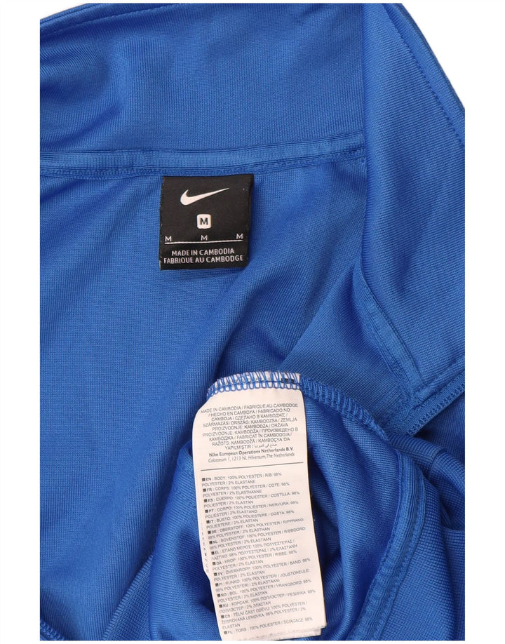 Nike Mens Tracksuit Top Jacket Medium Blue Colourblock Polyester
