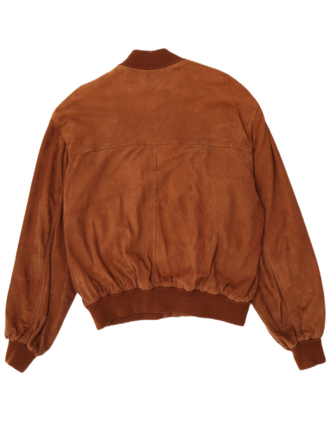 Vintage Mens Suede Bomber Jacket IT 50 Large Brown Suede