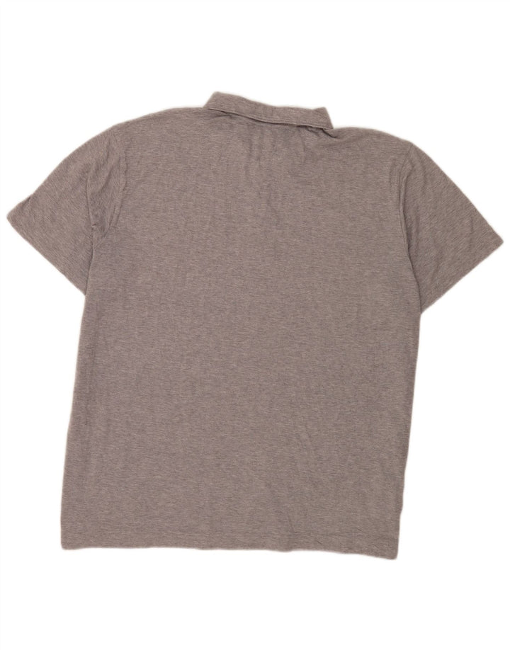 Eddie Bauer Mens Short Sleeve Regular Fit Polo Shirt 2XL Grey Polyester