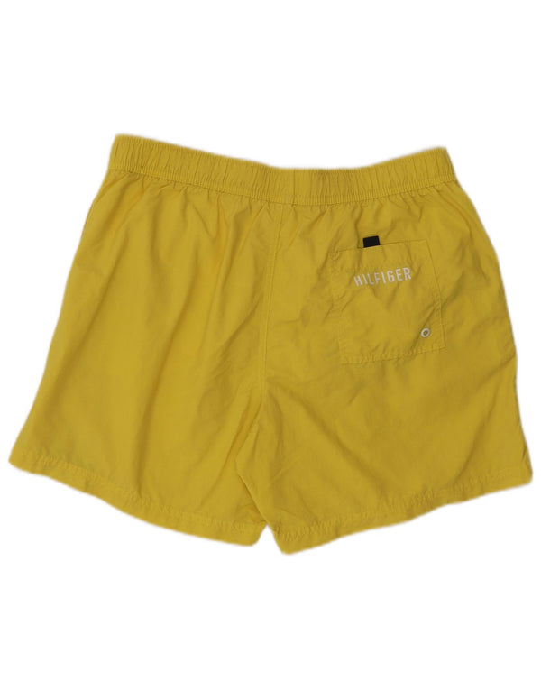 Tommy Hilfiger Mens Graphic Swimming Shorts Large Yellow Colourblock